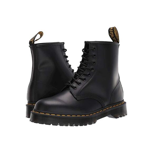 NWT Dr. Martens Unisex's 1460 Bex Leather Platform Boot Combat, Black-Sz 5 W/4 M